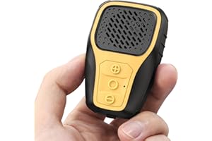 Inwa Altavoz Bluetooth Portátil con Clip, Inalámbrico, IP67, Micrófono Integrado para Música/Llamadas Manos Libres, Mini Altavoces para Trabajo/Hogar/Exterior/Bicicleta (Amarillo)