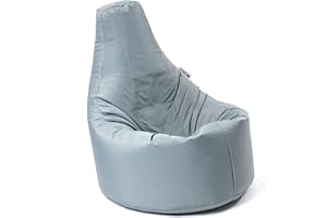 MaxiBean Bean Bag Chair Gaming indoor Outdoor Weather Resistant - Perfect for Home, Garden, Living Room Lounge - Adult, teenager Big Recliner BeanBag Chairs with Filling Beans Included - Grey