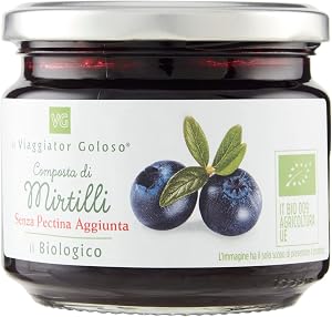 il Viaggiator Goloso Bio Composta di Mirtilli Bio senza Pectina Aggiunta 270g