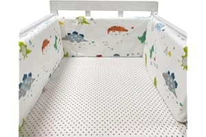 GYCS Cot Liner Headboard Bumper Padded Side Protectors Protect All Round Crib Rail Cover Baby Bed Baby Boys Girls Nursery Breathable Crib Bed Liner Bumper Cot Bumper Mesh,B03,180 * 30