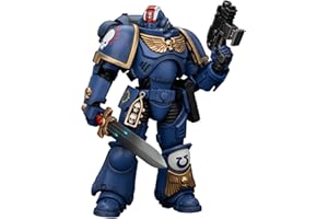 JOYTOY Warhammer 40k Ultramarines Heroes of The Chapter Primaris Lieutenant Erastus 1/18 Figurine d'action à collectionner et à afficher