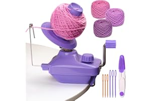 Ruasol Wollwickler, Garnwickler, Lila Handwickelrolle 3 Rollen Häkelgarn zum Häkeln, einfach zu installierender Wollwickler Handbuch, Der Helfer für Strickfreunde
