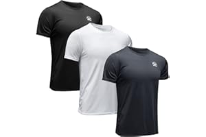 MEETWEE Men’s Sport T-Shirt, Breathable Cool Dry Mesh Base Layer Tops Short Sleeve Running Top Gym Shirt