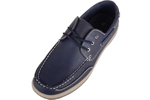 ABSOLUTE FOOTWEAR Zapatos náuticos inteligentes casuales de piel sintética para hombre