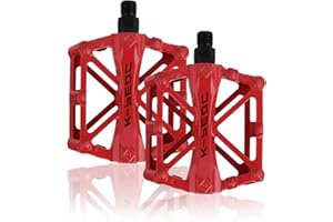 SPFASZEIV Aluminum Cycling Bike Pedals,9/16 inch Bicycle Pedals Bike for Road/Mountain/MTB/BMX Bike with Super Bearing Pedals Lightweight Stable Plat with Anti-slip Cycling Bike Pedal