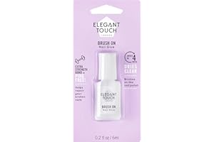 Elegant Touch Brush On Nail Glue Clear 6ml