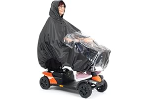 Staveley Standard Size Mobility Scooter Cape | Unisex Waterproof Rain Poncho Cover for Electric Scooters and Wheelchair | Perfect Size for Boot Scooters