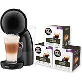 KRUPS Dolce Gusto Piccolo XS, Coffee Capsules + Coffee, Black | 15 Bars, Capacity 0.8L, Power 1500W, Multi-drinks cold and ho