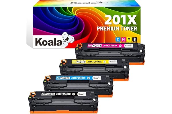 Koala 201X Tonerkassetter (med chip) kompatibel med HP 201X 201A CF400X CF401X CF402X CF403X för Color LaserJet Pro MFP M277d