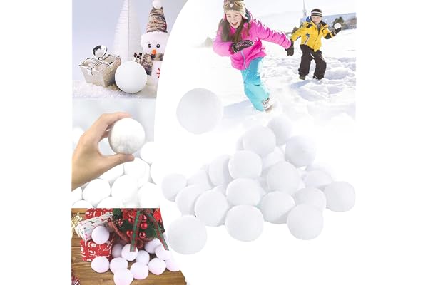 Juldekorationer falsk snöboll för barn inomhus snöbollar kampspel, 25 st 7 cm vit plysch realistiska konstgjorda snöbollar för vinterspel, julgranar, barn vuxna inomhus utomhus snöslagsmål spel