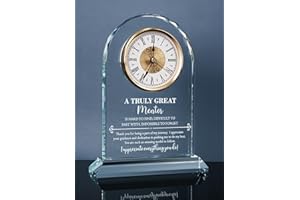 WINTAIM Mentor Gifts for Women Men, Thank you For Helping Me Grow, Elegant Glass Clock For Home Decoration, Retirement Appreciation Boss, Coworker, Teacher, Counselor, Coach, Supervisor