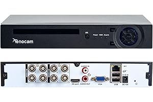 Xenocam 8CH 1080N Hybrid 5-in-1 AHD DVR (1080P NVR + 1080N AHD + 960H Analog + TV + CVI) Standalone DVR CCTV Überwachungssystem Video Recorder Bewegungserkennung HDD & Kameras nicht im Lieferumfang