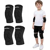 EULANT Elastic Elbow and Knee Pads for Children/Youth, Soft Protective Set of Skating/Roller Skating/MTB/Dance/Football Goalk