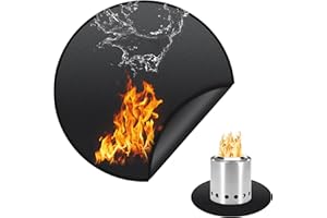 DAWRIS Fire Mat For Fire Pit, 20in Round Fire Pit Mat, 3 Layer Spark Embers Protection Mat for Hearth Chiminea for Decking for Decking,Grass,BBQ,Grill,Floor,Patio,Backyard,Camping