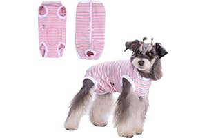 FADCAER Recovery Suit for Dog,Puppy Medical Surgical Suit Pet Anti-licking Surgery Suit Dog Surgical Recovery Suit Dog Surgical Onesie Suit Dog Surgical Vest for Abdominal Wounds(Pink, M)