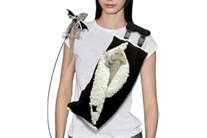 WATFOON Adjustable Fluffy Bearded Dragon Sling Carrier Bag, Reptile Carrier with Leash Harness Lizard Cage Accessories for Small Animal, Kitty, Ferrets, Squirrel, Hamsters,Parrot (X-Large)