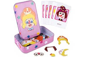 ASTARON Magnetic Puzzle for Toddlers, 32 pcs Puzzles Portable Travel Toys for Kids, Plane Car Activities Educational Learning Toy Birthday Gifts for Girls