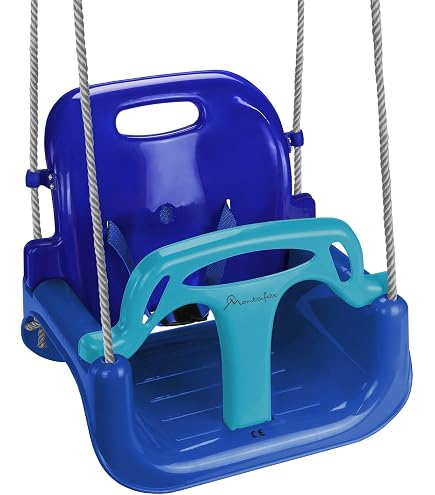 Balançoire KESSER 100 Cm Balançoire Nid D'Oiseau KESSER Diamètre 100cm Charge 300kg - Avec Coussin Et Poignées Réglables Bleu