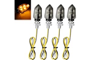 Suevut 4 Pezzi Frecce Moto LED, Mini Indicatori di Direzione, 12V 5 LED Frecce Moto Omologate, E-Mark Universale per Motor da Cross