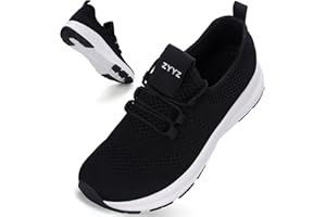 ZYYZ Wide Fit Trainers for Women Arch Support Extra Wide Toe Box Non-Slip Road Running Shoes Lightweight Mesh Breathable Sneakers for Gym Fitness Jogging Walking