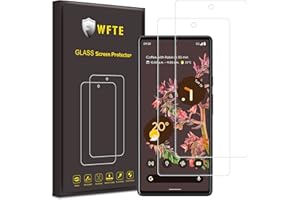 WFTE [2-pak ochraniacz ekranu do Google Pixel 6, odporne na zarysowania, wysoka przejrzystość, odciski palców, bez pęcherzyków powietrza, pyłoszczelne szkło hartowane premium do Google Pixel 6