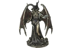 Veronese Design 23 cm lång lila den första kvinnan kall gjuten harts antik brons finish fantasi gåva staty