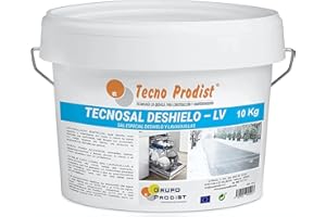 TECNOSEL DÉGEL (10 Kg) sel de déneigement fondre la glace et neige en hiver, dégivrage idéal chemins, déneigement des entrées, parkings ou autoroutes, double usage, sel lave-vaisselle, en seau