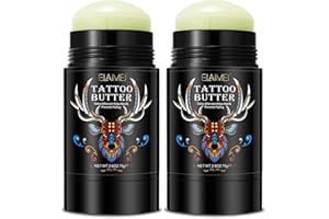 VALLEYLUX 2x Tattoo Creme Tattoo Butter 2.6oz, Tägliche Pflege & Aftercare für Alt Neu Tattoo Moisturizer Brightener, Frisches Tattoo Farben, Fördert die Heilung, Natural Vegan Tattoopflege Creme Balm