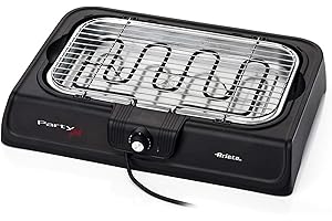 Ariete 723 Party Grill - barbecue elettrico. Potenza 2000W. Cottura lenta e rapida. Per carne, verdura e pesce. Dotata di vassoi raccogli grasso.