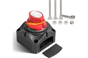 RED WOLF Batterie Trennschalter 275A Batterieschalter Haupttrennschalter 12V 24V 48V DC für Auto Boot Motorrad LKW Wohnmobil Traktor Batteriehauptschalter Ein/Aus Autobatterie Schalter Stromschalter