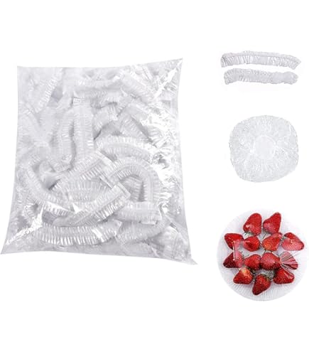 SHENSAIGO Frischhaltebeutel 200 Stück - Wiederverwendbare Abdeckhauben Mit Gummizug