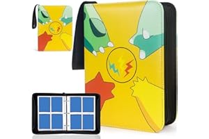 MUYANS Trading Card Binder for Cards, 4-Pocket Fits Up to 480 Game Cards with 60 Removable Sleeves Card Holder Album, Zipper Carrying Card Folder Book for Boys, Girls