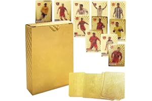MINEUP 55Pcs Gold Foil 2025 Footbal Cards for Gift Collection for Boys and Girls, Cover Randomly Sent, Football Card Blind Boxes, for Boys and Girls