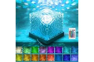 ANYINGKAI Lampada Aurora Boreale,Lampada Aurora Boreale Cubo,Lampada Proiettore a Led,Proiettore Stelle Soffitto 18 Colori RGB con Telecomando,Cubo Lampada da Ambiente per Camere da Letto,Feste,Giochi