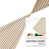 Hansales Roll-Up Frame, 300 kg, 25 Slats, High-Quality, Extra Strong, Premium Wooden Slatted Frame Made of Real Birch Wood, F