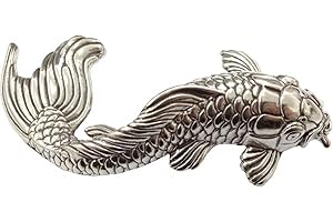 Norman K Modedesign Gürtelschnalle Fisch silberfarbig