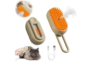 AOIUENOK Katzenbürste mit Dampf, 3-In-1 Dampfbürste Katze, Multifunktionale Hundedampfbürste, Dampfbürste für Katzen, Steamy Cat Brush, für Katzen und Hunde zur Massage, Pflege Und Haarentfernung