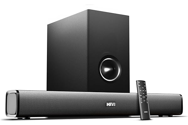Mivi Nex 150 Soundbar with Subwoofer | 150W Home Theater Speaker | 2.1 Channel Sound Bar for Smart TV | Bluetooth v5.3 | HDMI, ARC, Coaxial & USB Spea