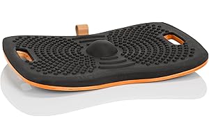 hjh OFFICE 830041 Balance Board ACTIV drewniana deska z pianką PU, deska do balansowania fitness do pracy w pozycji stojącej