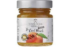 To Filema Tis Lelas Confiture de Pêches Faite Maison sans Sucre Ajouté, Paquet de 2 x 240 g (Total: 480 g)