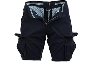 Instinct Bermuda Uomo Cargo Pantaloncini con Tasche Laterali Shorts Pantaloni Corti Slim Fit Multi-Tasche in Cotone Tasconati
