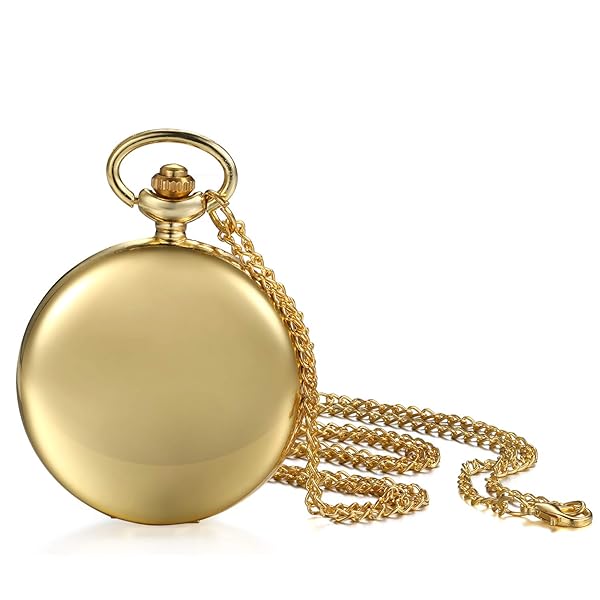 TREEWETO Montre De Poche Unisexe En Bois Avec Chaîne à