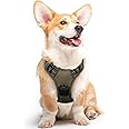 Eagloo Dog Harness Medium, No Pull Pet Harness Adjustable, Front Clip Vest Harness, Soft Padded Dog Vest, Reflective No-Choke Breathable with Easy Control Handle, Brown, M
