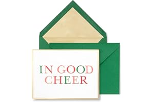 Kate Spade New York Holiday Greeting Cards, All Occasion Stationery Set with 10 Blank Cards with Envelopes, In Good Cheer