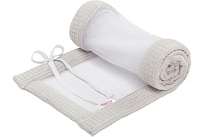 babybay Nestchen Mesh-Waffelpiqué passend für Modell Maxi, Boxspring, Comfort und Comfort Plus, weißgrau