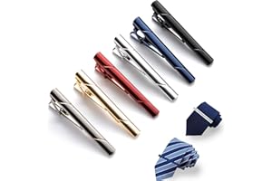 GRASSLANDY 6 Stück Krawattennadeln Für Herren Krawattenklammer Herren Krawattennadel Klassische Krawattenklammern Edelstahl Krawattenklammer-Set Für Hochzeiten Für Herren, Jahrestag, Hochzeit, Business, Alltag