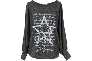 Emma & Giovanni - Sudadera Oversize con Estampado de Estrellas - Mujer