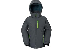 NORDOIS POUTINE Jungen Schneejacke Abnehmbare Kapuze Skijacke Extra Wärme Wintermantel