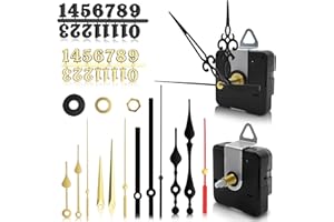 CJYBJHOM 2 Pack Clock Mechanism Battery Powered Kit, Silent Quartz Clock Movement Replacement,with 5 Styles Hands and 2 Sets of Numbers