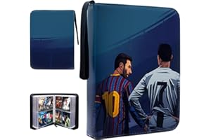 NICEKOOL Trading Card Album for Football, Binder Card Holder, Binder with Sleeves, Football Card Holder Album, Trading Card Game Collection, Carrying Card Folder, 50 Page 400 Card Capacity, Blue